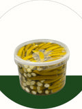 Dip-Oase.de gefüllte Mini Paprika in süß-saurer Lake, gelbe scharfe Peperoni in Lake, 1kg Dose