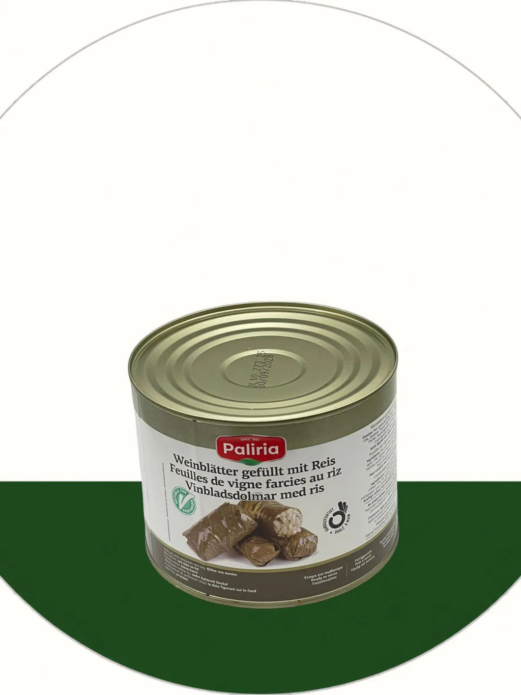 Dip-Oase.de: Paliria Weinblätter gefüllt mit Reis in einer Dose, traditionelle Dolmades mit Reis.
